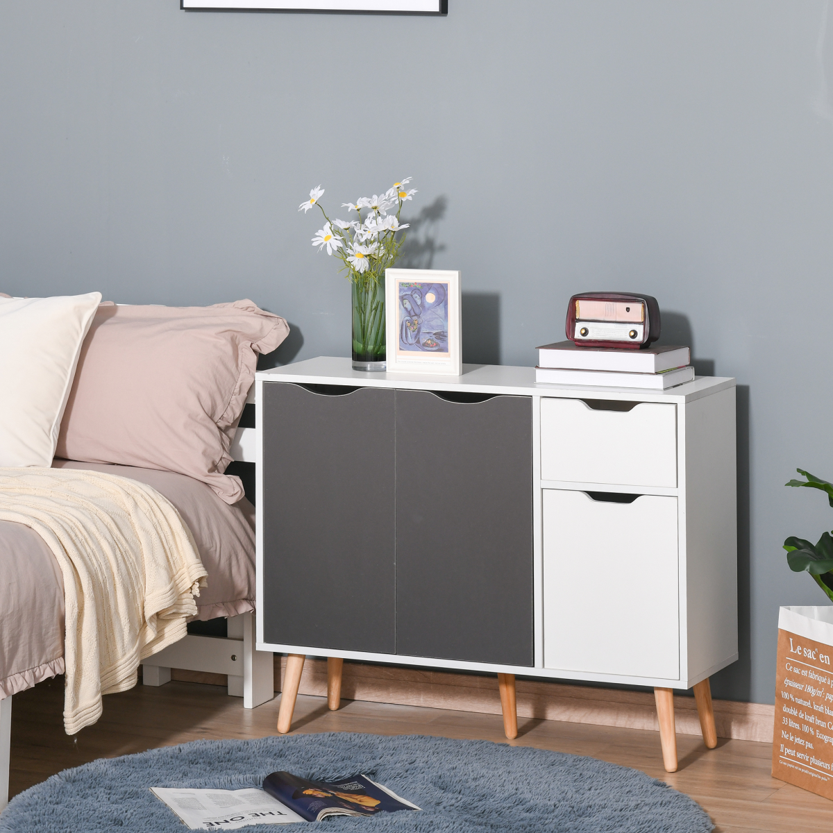 Stylish Multi-Storage Sideboard Cabinet for Home & Office – Space Saver Delight!