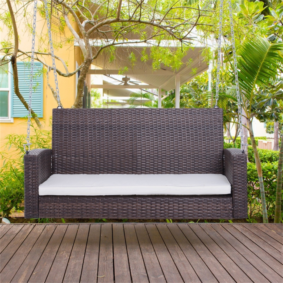 Elegant Outdoor Patio Swing for Two - Weatherproof & Sturdy Design