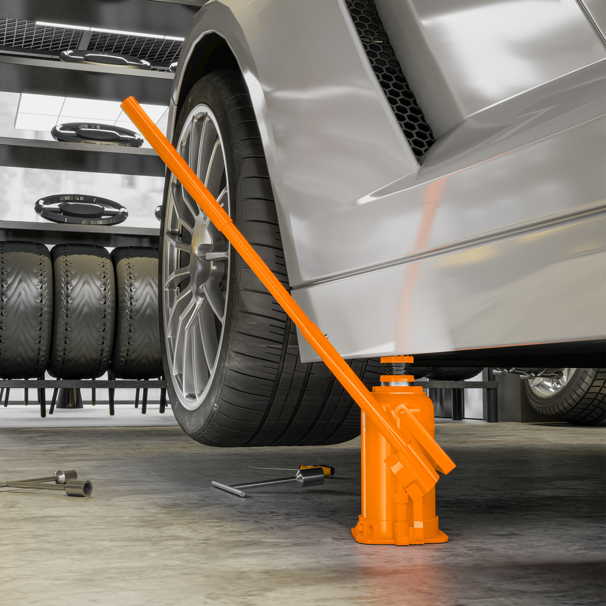 PowerLift 12T Hydraulic Bottle Jack – Heavy-Duty Car Lifter, 19-37 cm Range