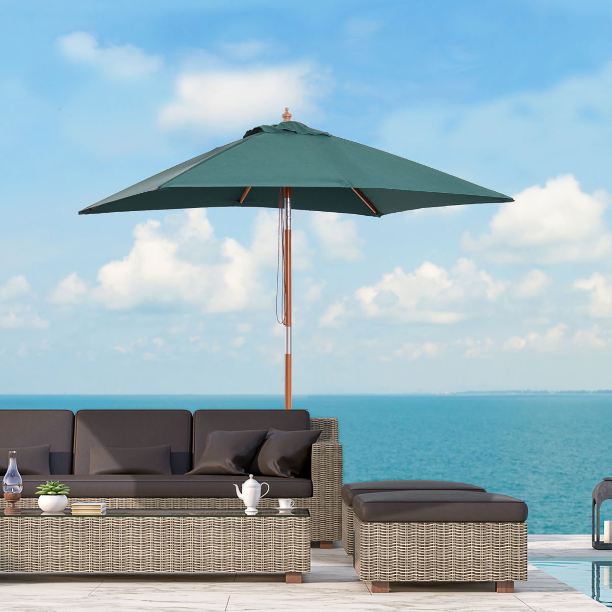 Stylish Wall-Mounted Patio Umbrella - Ultimate Sun Protection & Shade