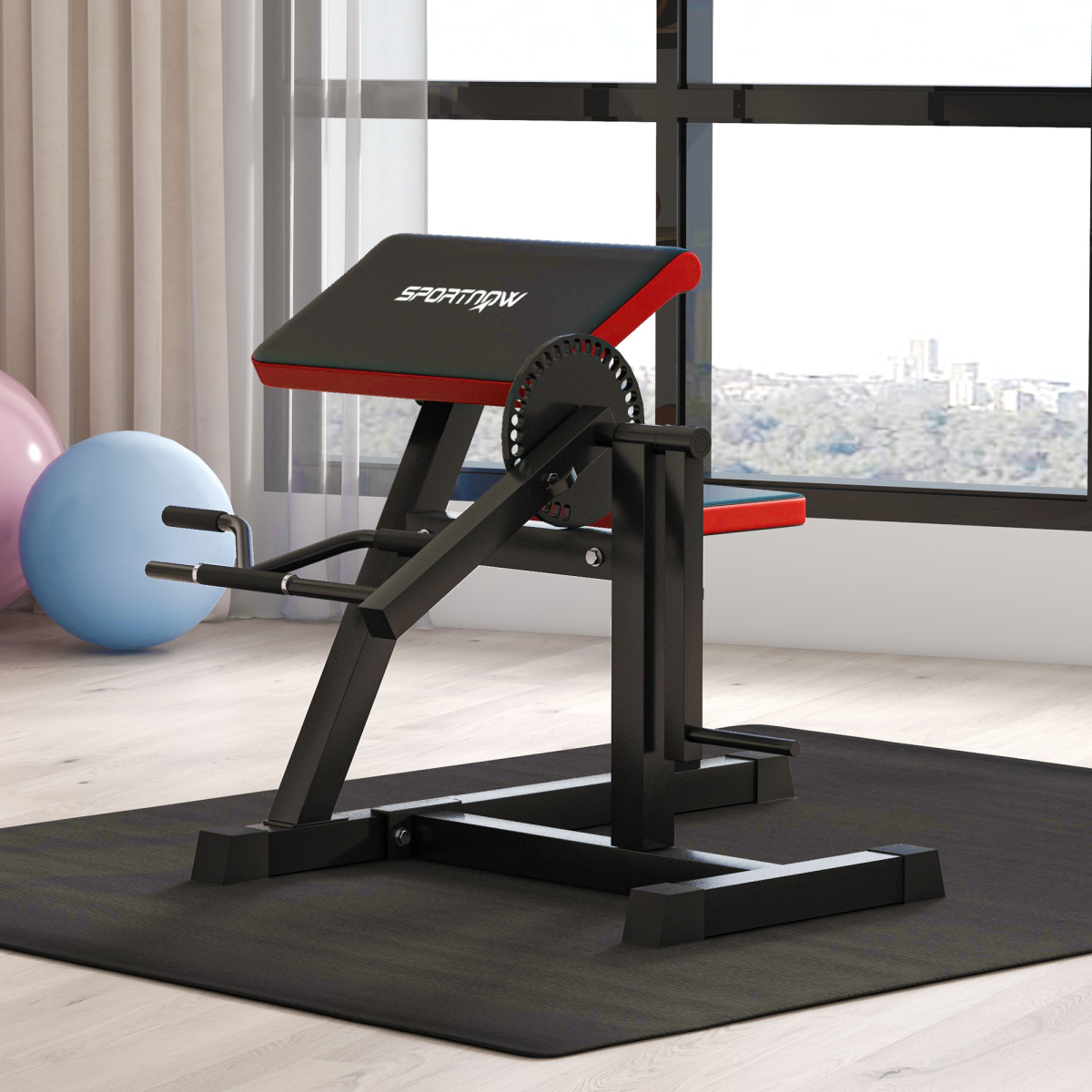 SPORTNOW Adjustable Preacher Curl Bench: Precision Workouts for Home Gym