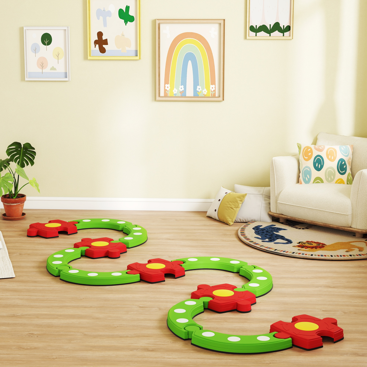 AIYAPLAY Stepping Stones Balance Beam for Kids - Indoor/Outdoor Sensory Toy