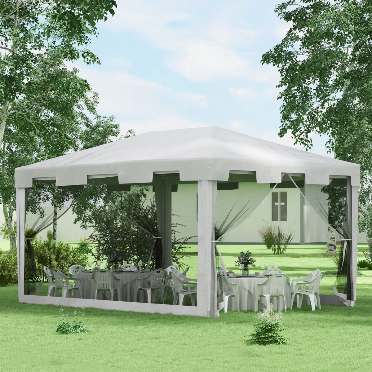 4x3m Waterproof Party Tent - Garden Gazebo for Weddings