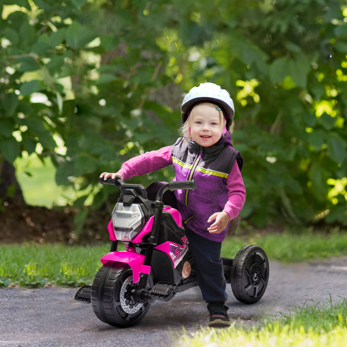 AIYAPLAY 3-in-1 Baby Trike: Tricycle, Sliding Car & Balance Bike - Pink