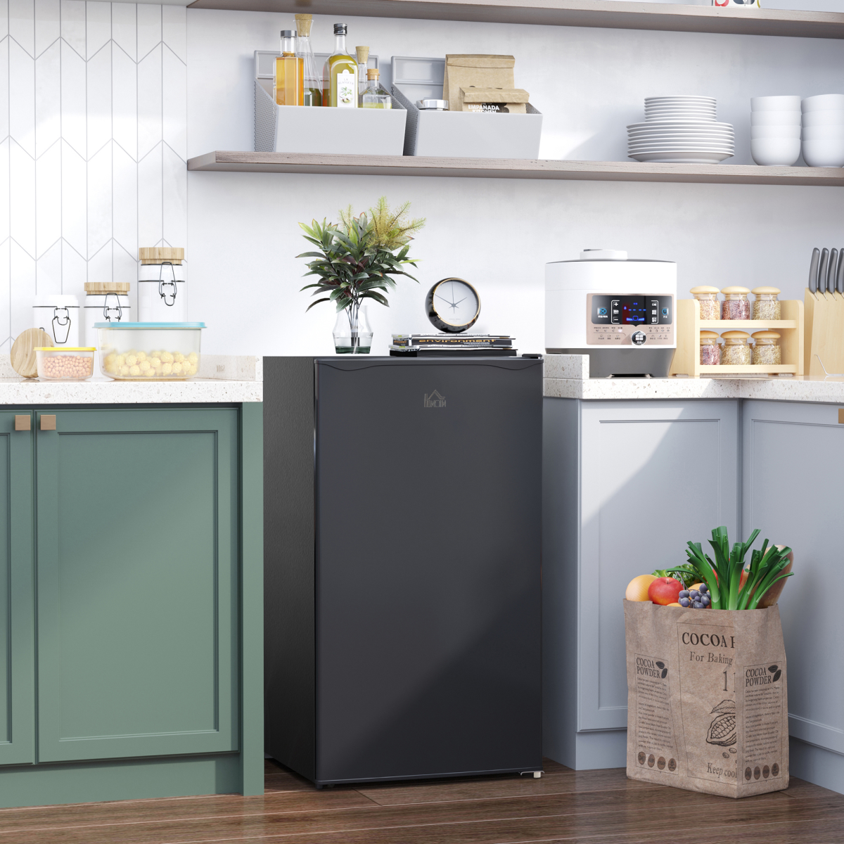Compact 91L Under Counter Fridge with Chiller Box – Stylish & Versatile Black
