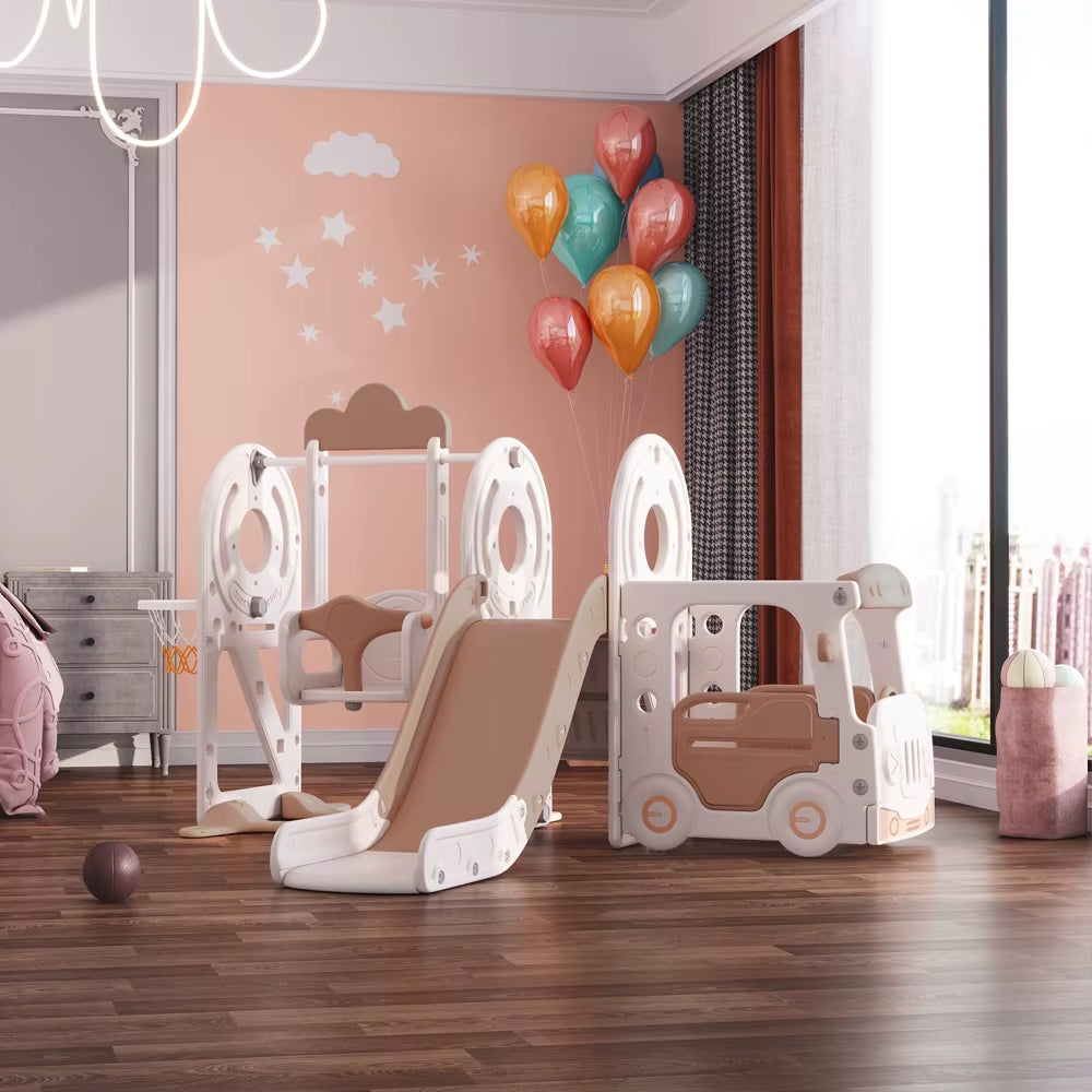 3-In-1 Kids Toddler Swing and Slide Set Climber Playset