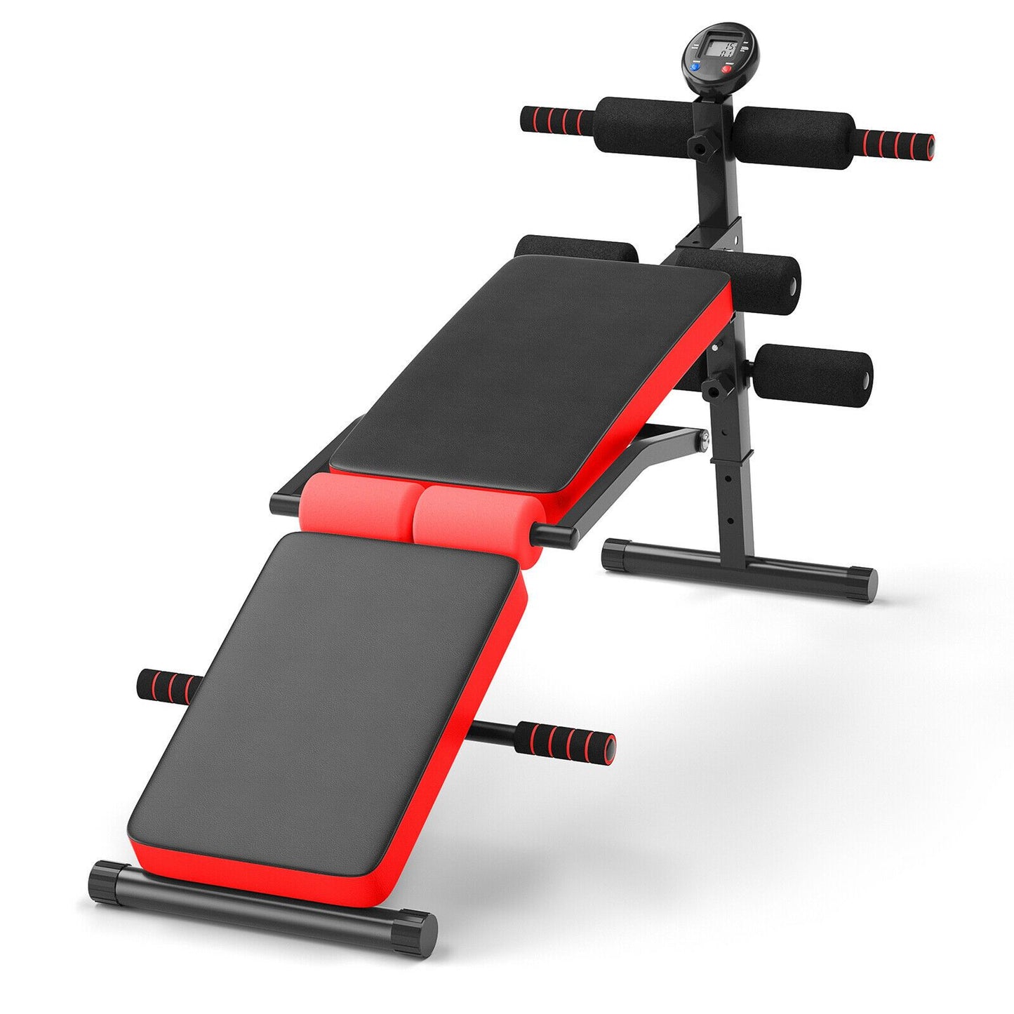 Adjustable Foldable Multi-Workout Weight Bench with LCD Display
