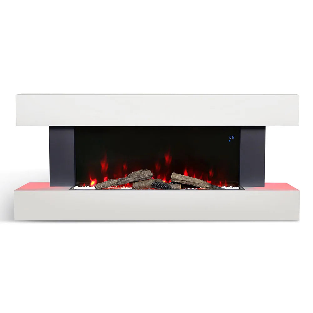 Transform Your Space with a 50-Inch LED Electric Fireplace - Remote Control & Wi-Fi, 7 Stunning Flame Colors!