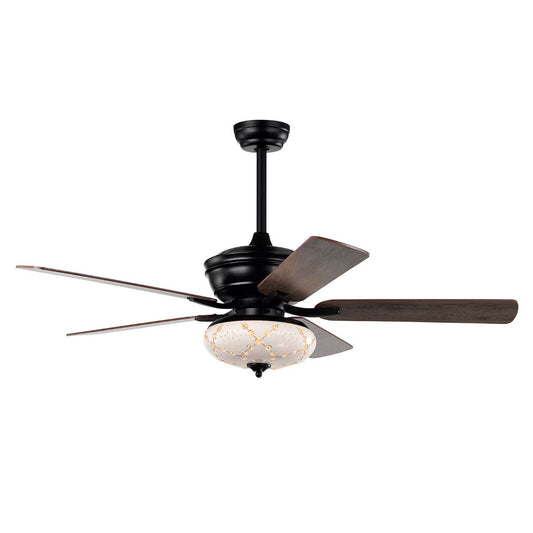 Modern Ceiling Fan with Remote Control & Integrated Light for Bedroom and Living Room