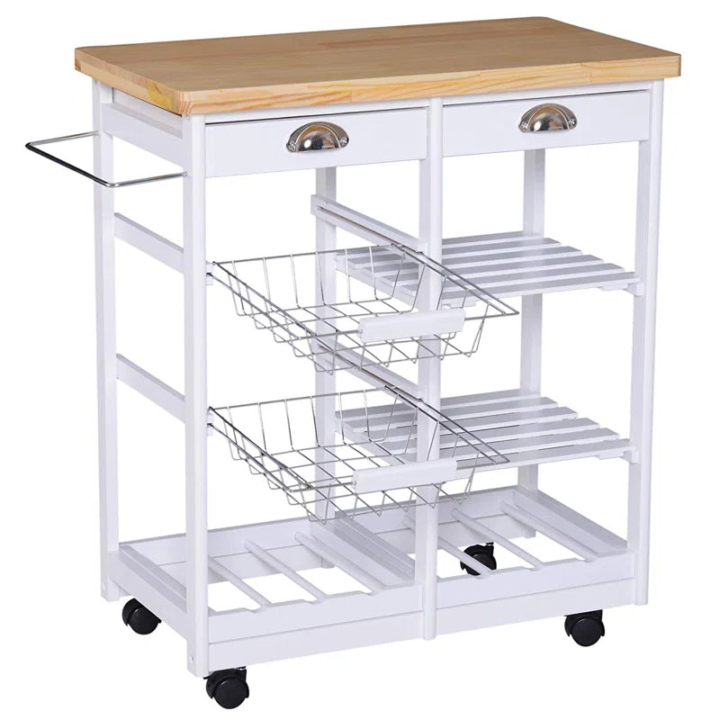 Richards Solid Wood Top Kitchen Cart