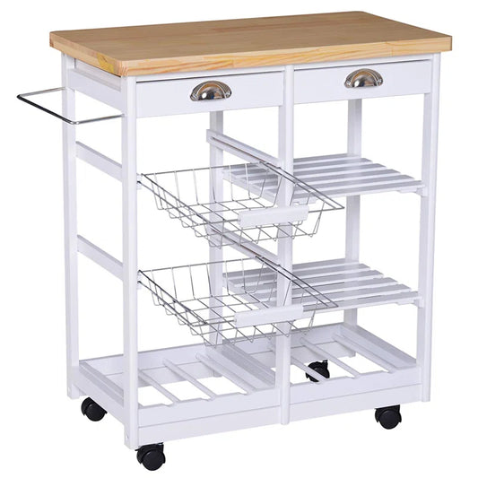 Richards Solid Wood Top Kitchen Cart