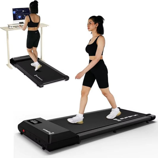 300 Ibs Weight Capacity 2.5 HP 2 in 1 Portable Treadmill for Home with Remote Control LED Display Walking Pad