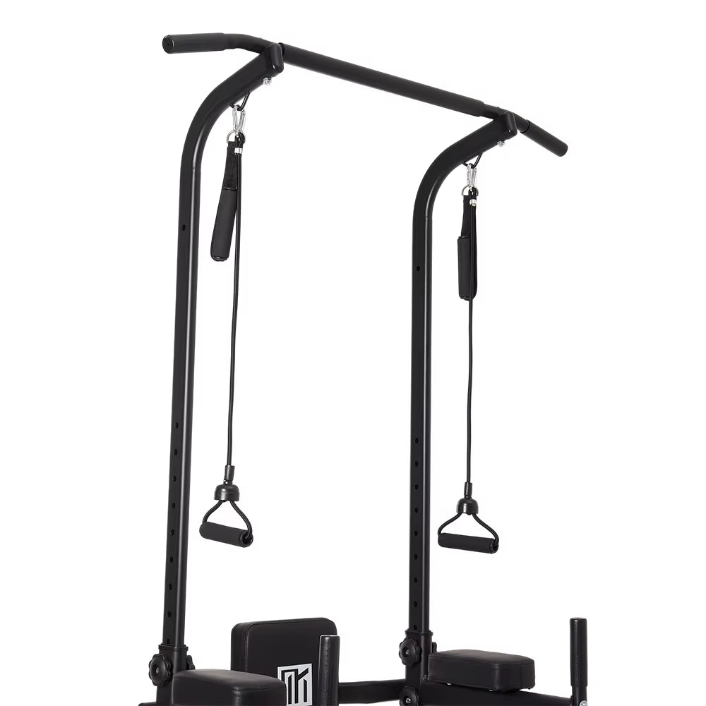 Multi-Functional Adjustable Height Power Tower Dip Station Pull up Bar