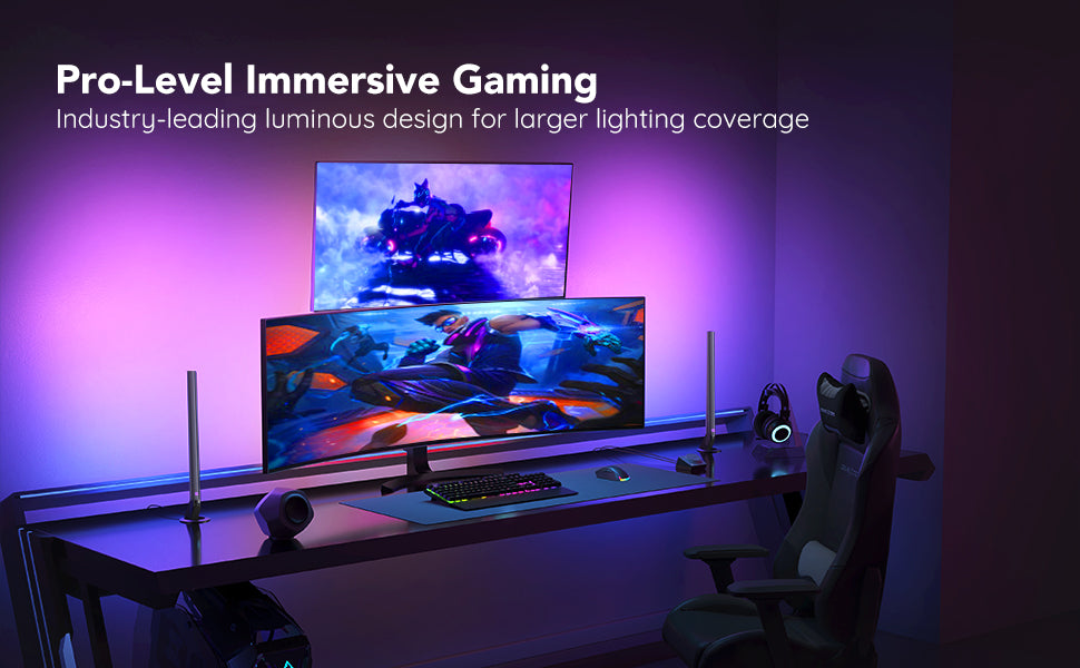 Govee RGBIC Gaming Light Bars — Evangelion-Inspired Neon Battle Zone