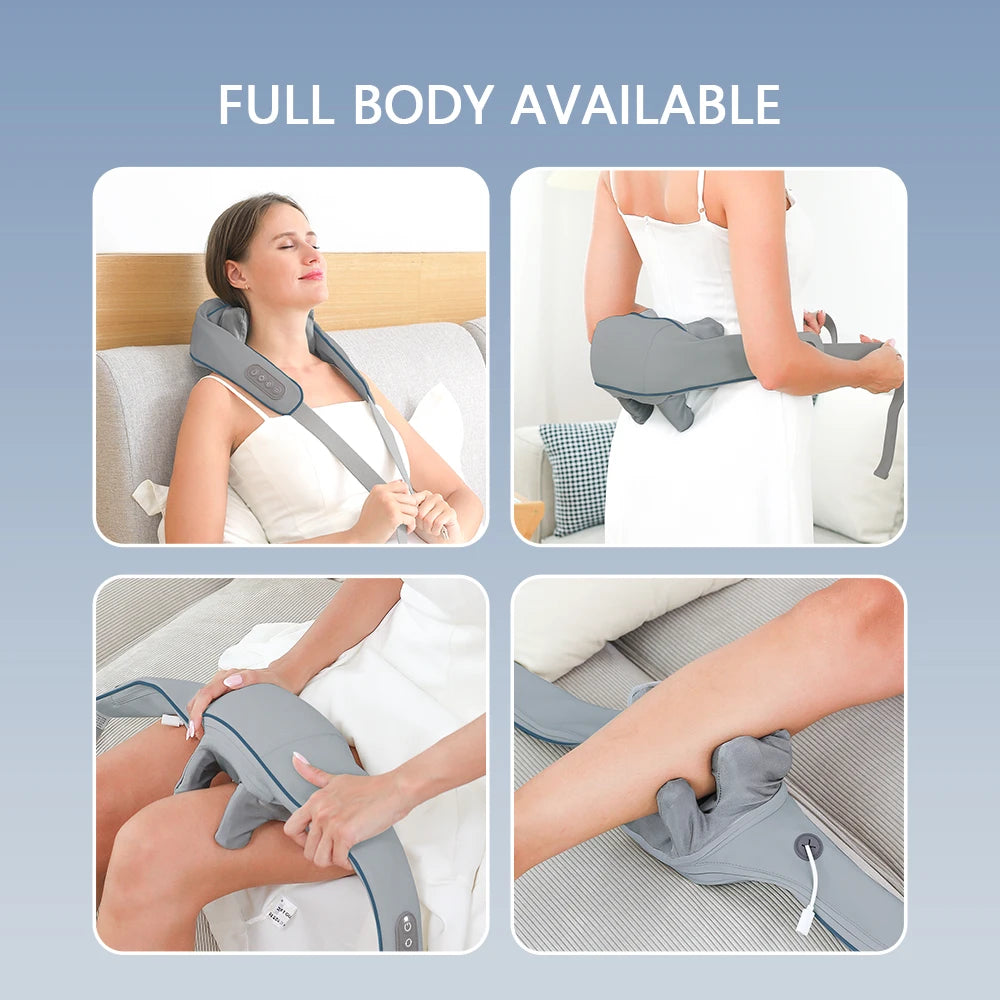Wireless Neck and Back Massager for Cervical and Trapezius Relaxation
