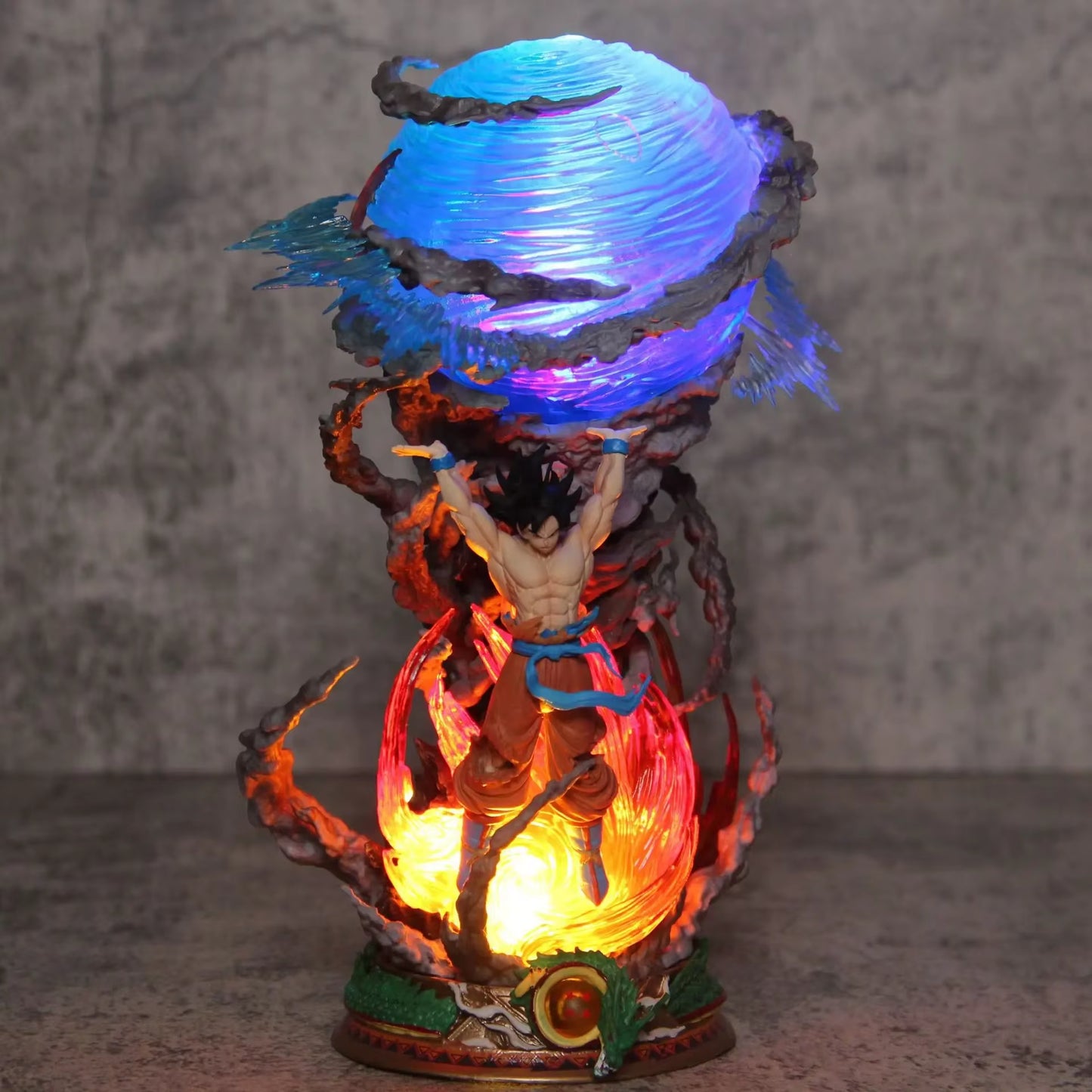 25Cm Dragon Ball Anime Spirit Bomb Sou Goku Action Figure Super Saiya Pvc Model Statue Doll Collection Decoration Toys Gift