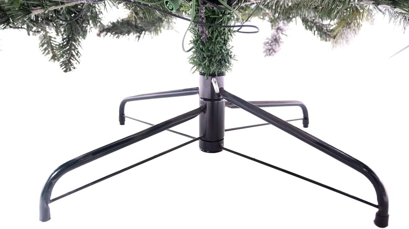 4FT-8FT Christmas Tree Green Artificial Plain Frosted Snowy Boulder Pine Helsinki Fir Tips Bushy Holiday Elegant Home Xmas Festive Decorations