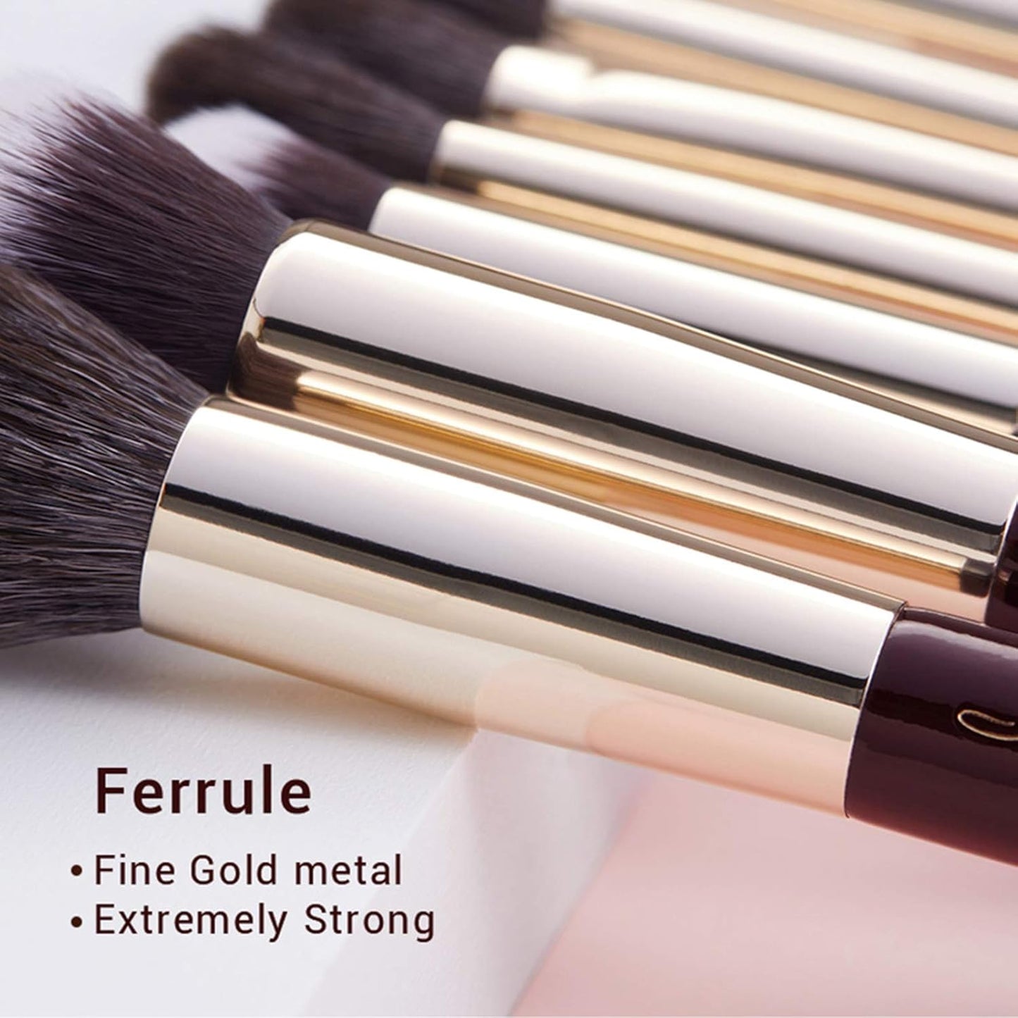 25PCS Professional Makeup Brush Set - Premium Natural Brushes for Foundation, Eyeshadow, Blending, Concealer, Blush & Highlight - T280