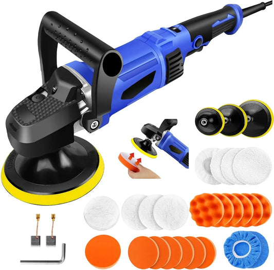 Youseahome Polisher Buffer Car Furniture Polishing Machines Electric Polisher Kit Rotary Car Polishers and Buffers 5000W 6 Speed