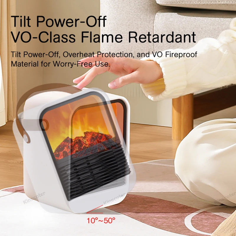 Cozy Up with Our Portable Electric Fireplace Heater & Blower Fan for Ultimate Home Comfort