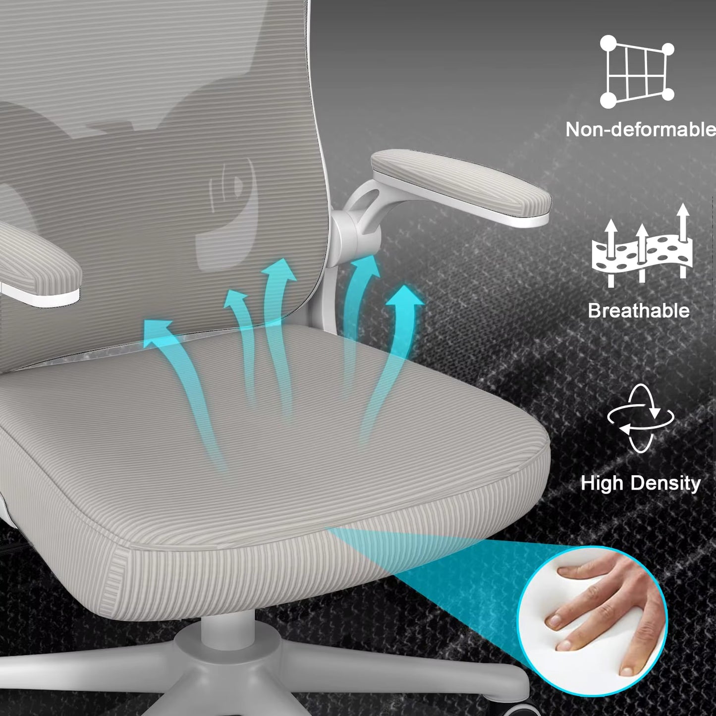 Ultimate Comfort Ergonomic High Back Executive Office Chair with Lumbar Support & 360° Swivel - Perfect for Work and Gaming!