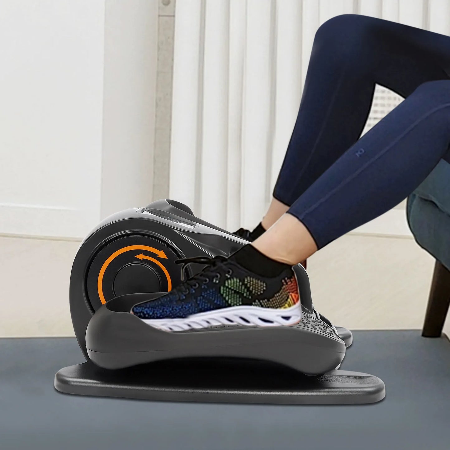Portable Under Desk Electric Pedal Exerciser - Quiet Home Workout Machine with Remote Control & LCD Monitor