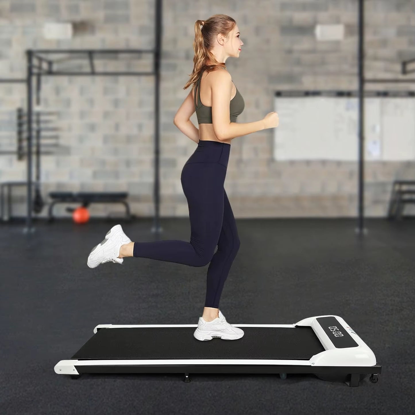 Compact Walking Pad Treadmill - 1.5HP, 150kg Capacity, Remote Control & LED Display for Home & Office Fitness