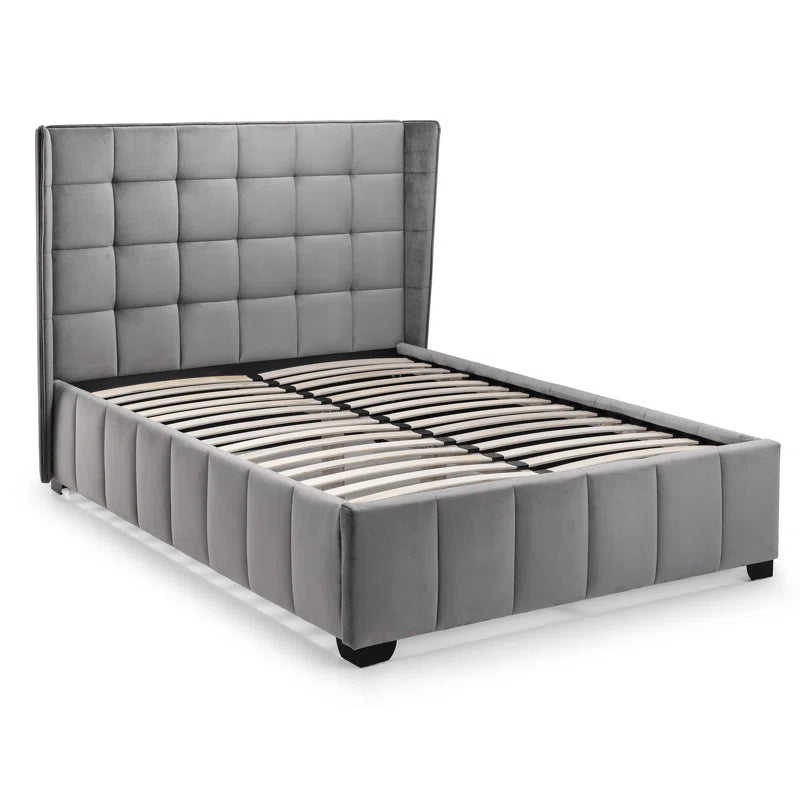 Mareike Upholstered Panel Bed with Mattress