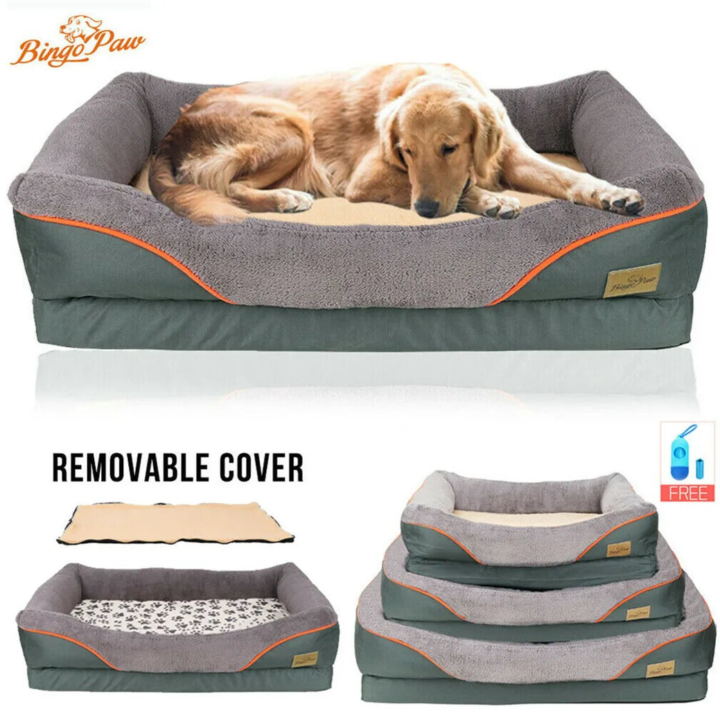 Luxurious Extra Large Orthopedic Dog Bed with Soft Foam Cushion & Waterproof Cover - Ultimate Comfort for Your Pet