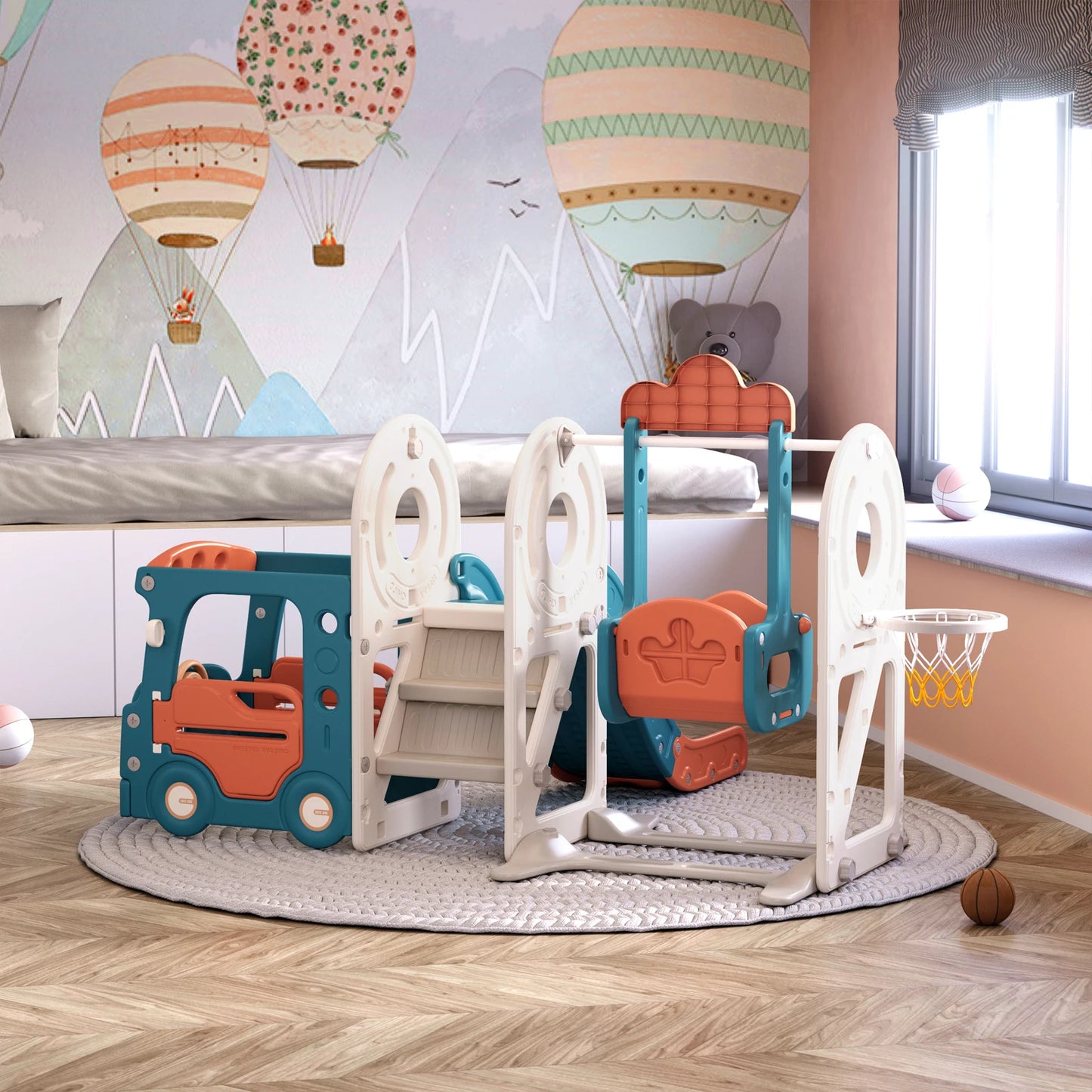 Kidkid 3-in-1 Toddler Swing and Slide Climber Playset - Perfect for Indoor & Outdoor Fun for Ages 3-6!