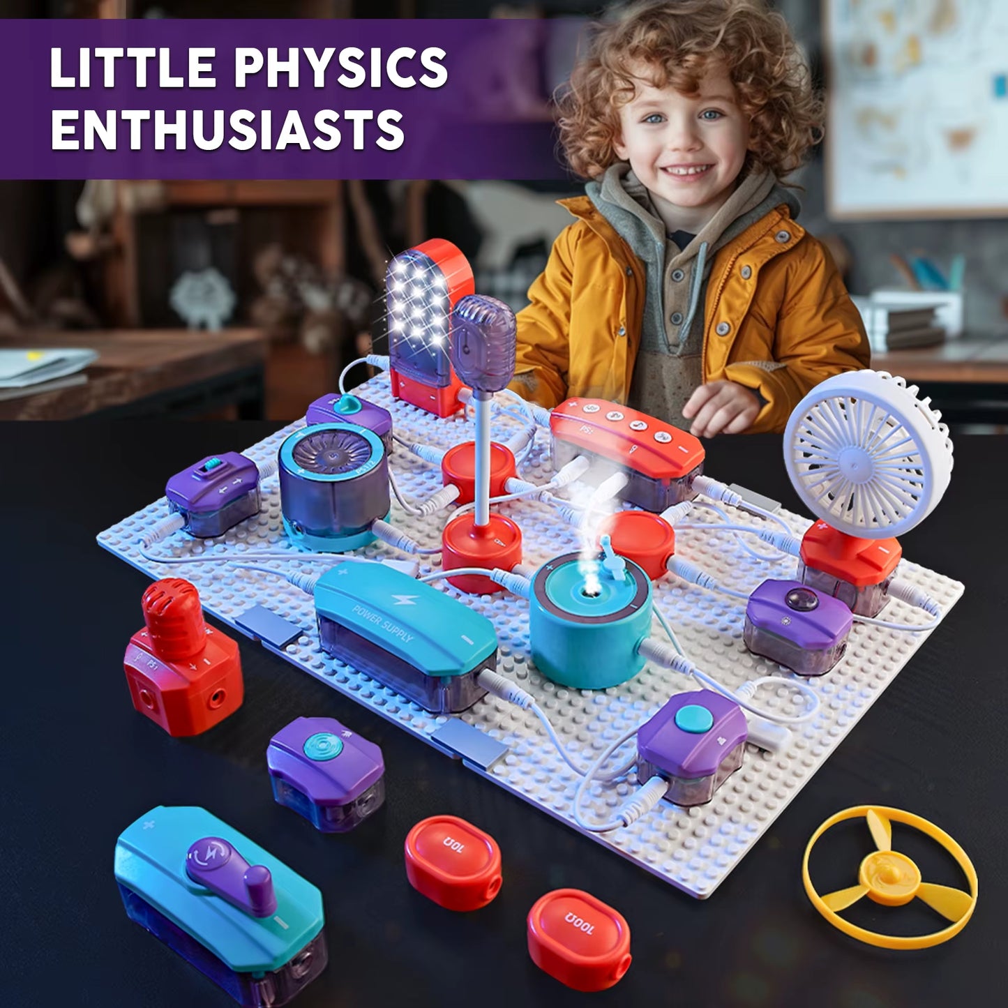 VATOS Science Circuit DIY Electronics Kit - 150+ Fun Physics Experiments for Kids Ages 6+