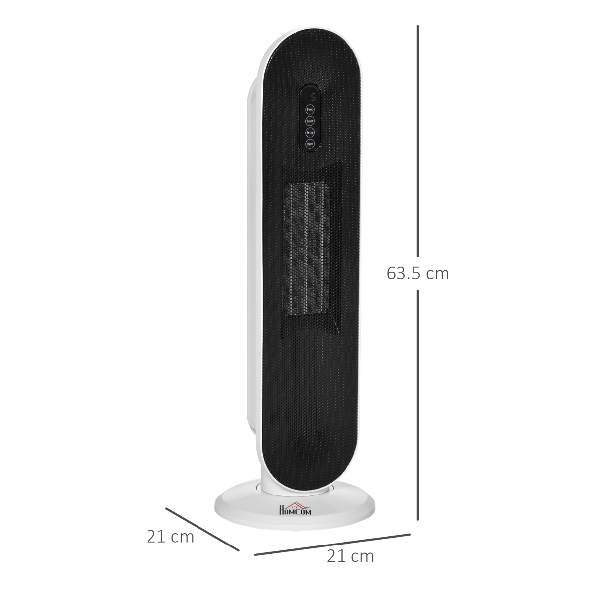 Compact Ceramic Space Heater with Remote & Oscillation for Efficient Heating