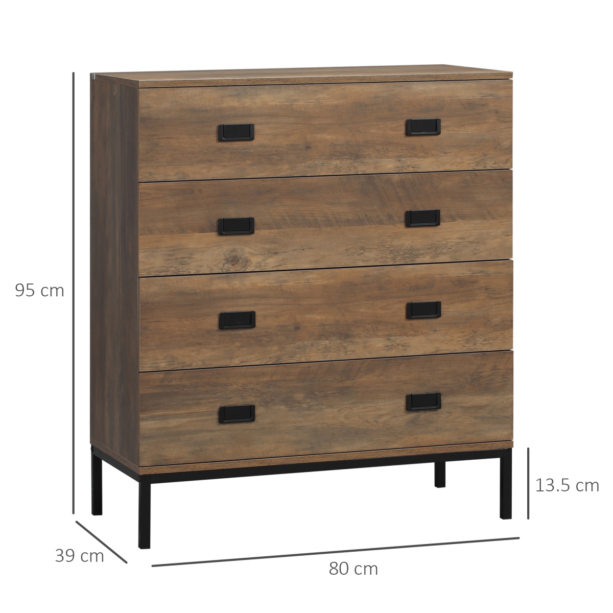 4-Drawer Storage Chest for Bedroom & Living Room - Modern & Sturdy