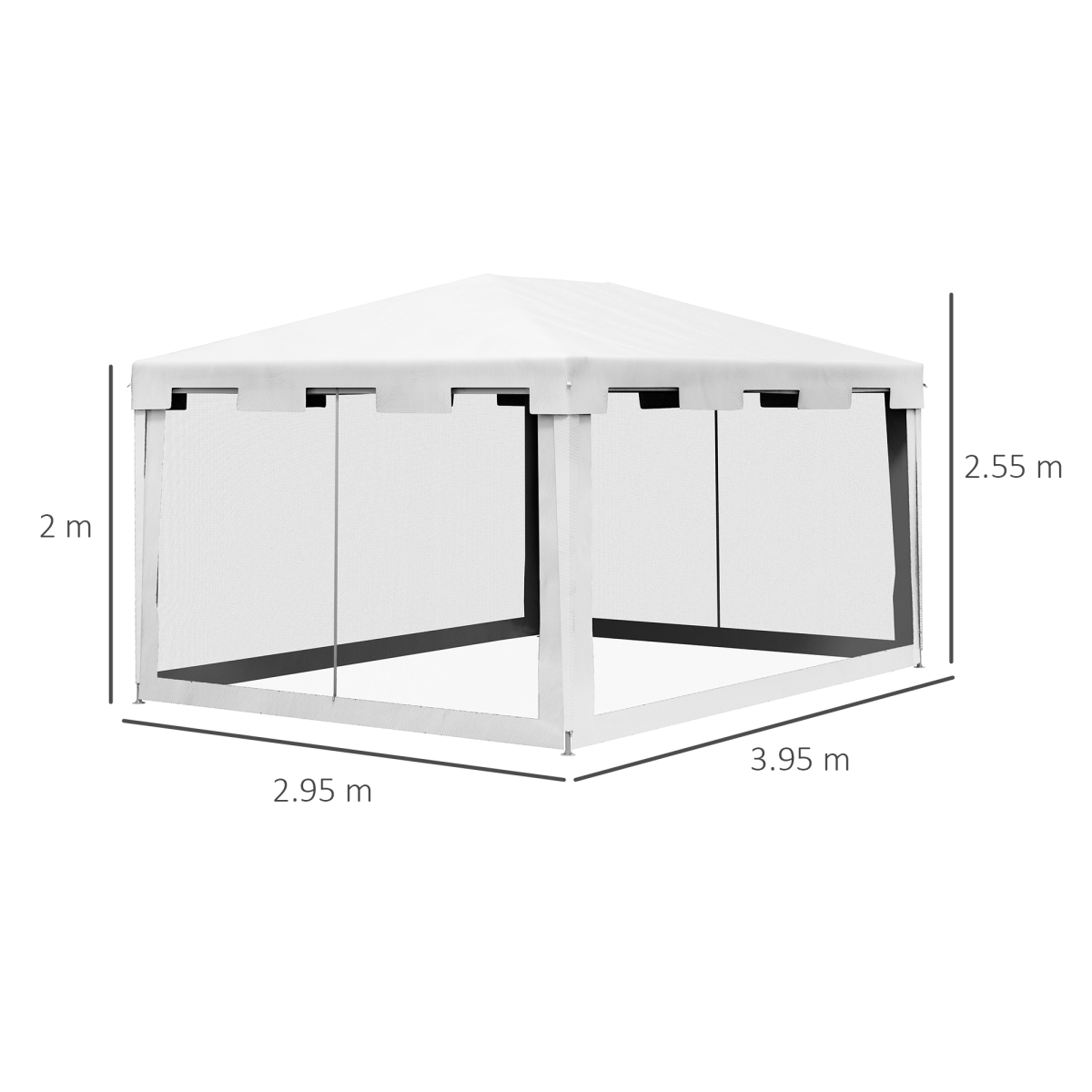 4x3m Waterproof Party Tent - Garden Gazebo for Weddings