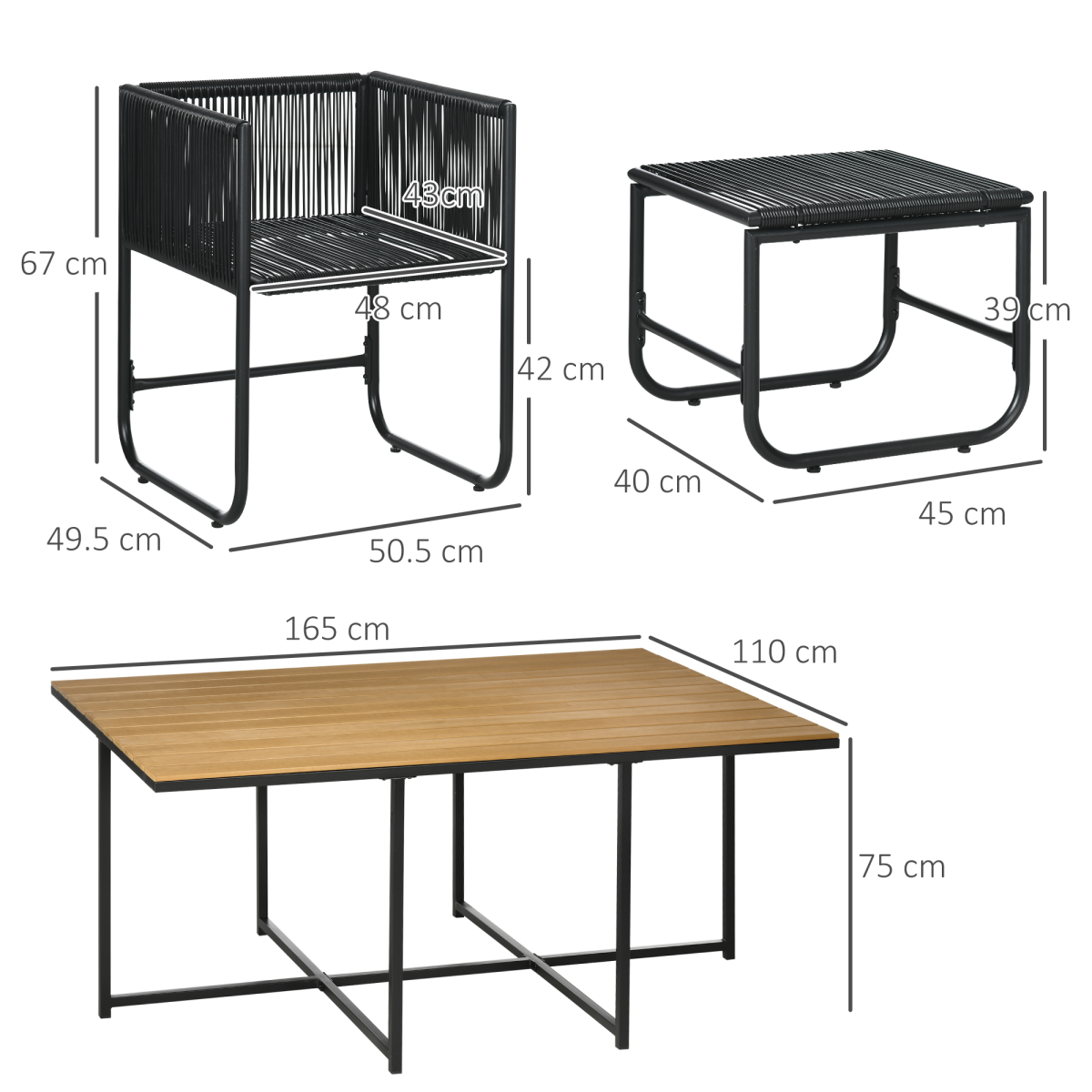 11-Piece Rattan Dining Set for 10 | Space-Saving Table & Chairs