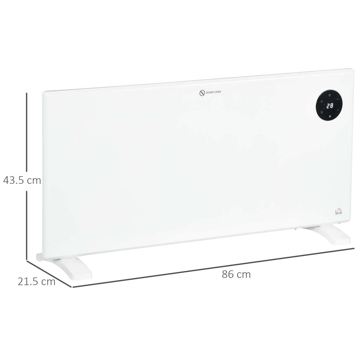 2000W Slim Electric Convector Heater with LED Display & Remote