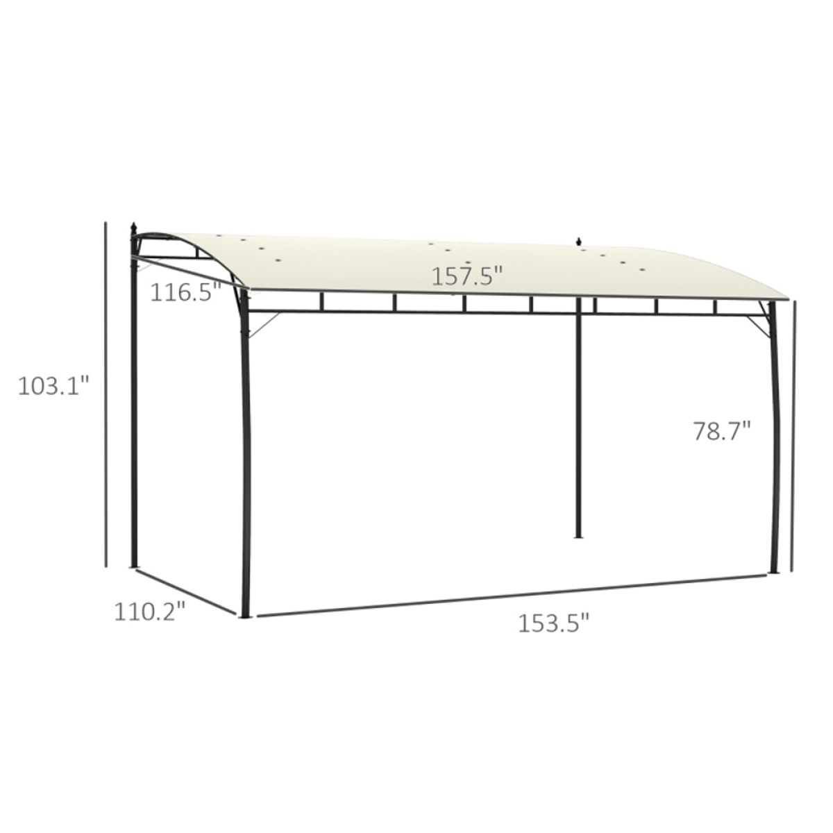 Stylish Cream White Patio Gazebo with UV Protection & Durable Steel Frame