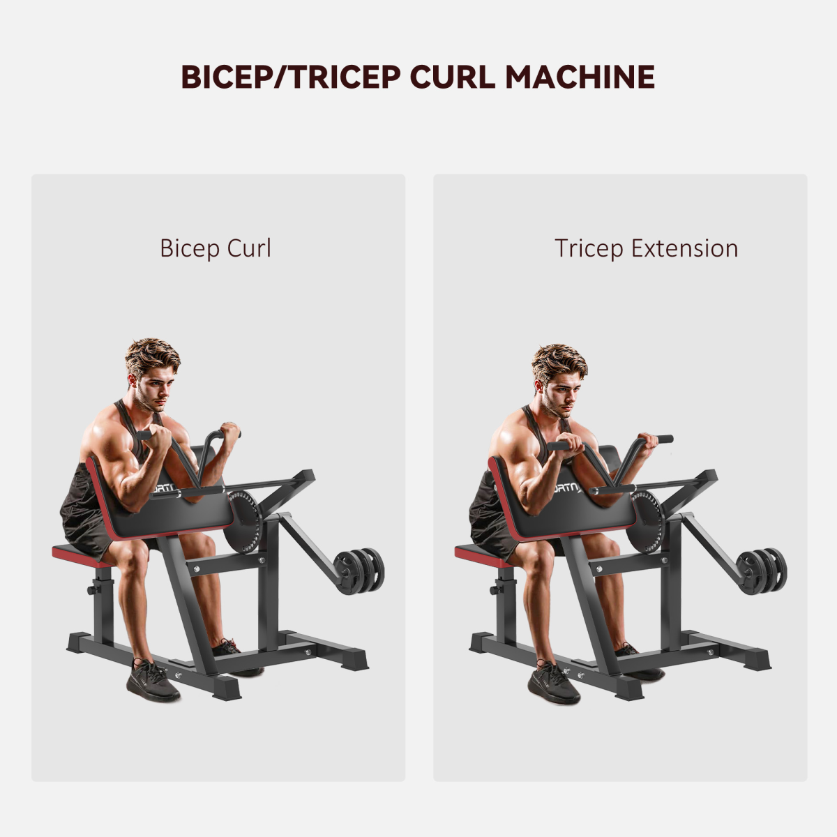 SPORTNOW Adjustable Preacher Curl Bench: Precision Workouts for Home Gym