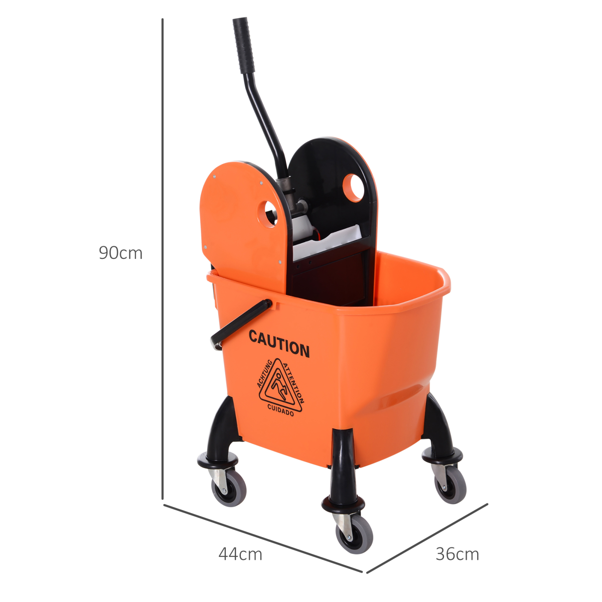 Ultimate Rolling Mop Bucket with Wringer & Easy-Clean Design