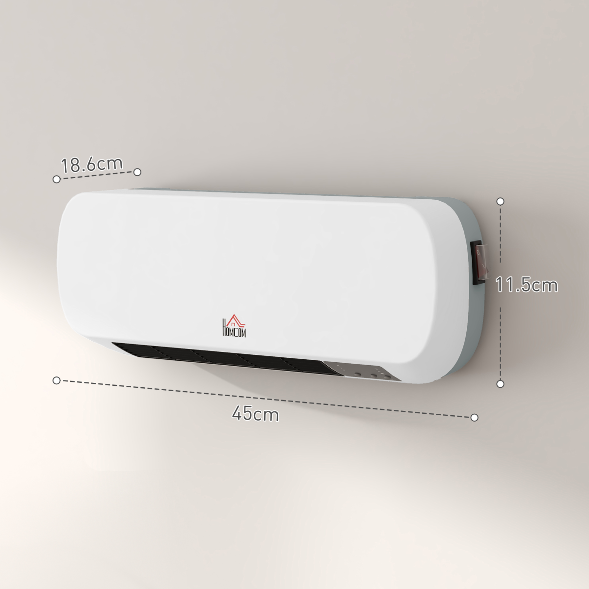 Wall-Mounted Electric Heater with Timer & Overheat Protection