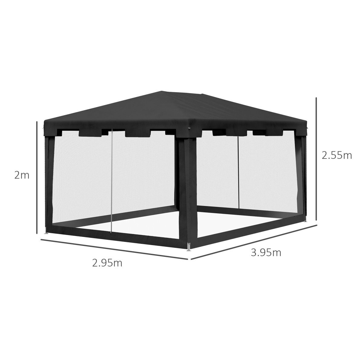 4x3m Waterproof Party Tent Garden Gazebo Canopy Shade