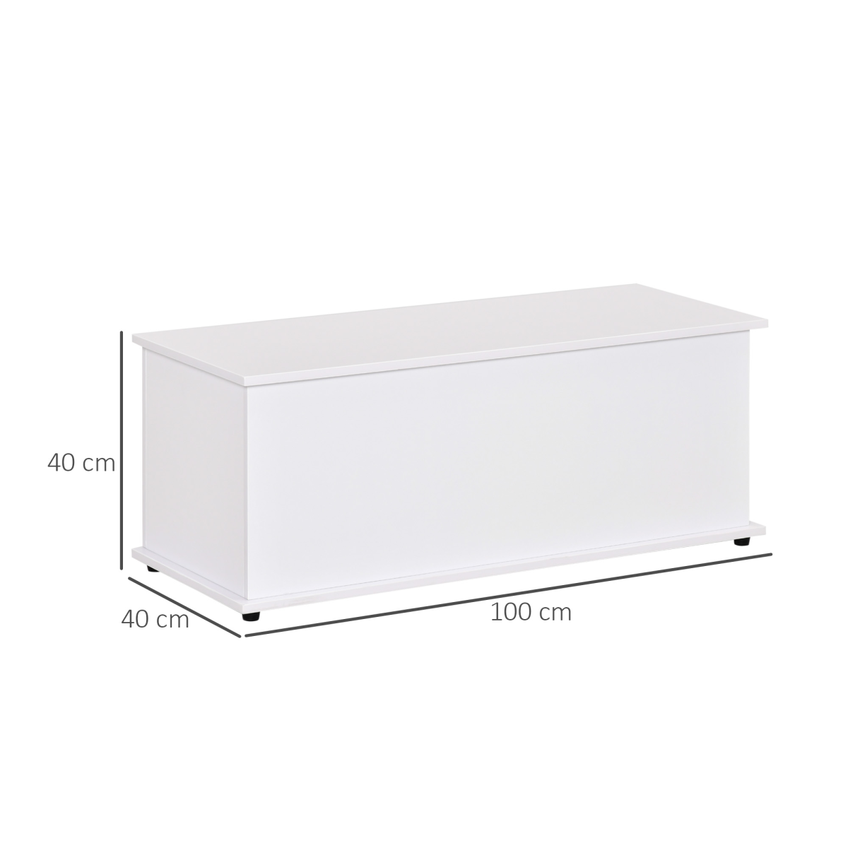White Chipboard Storage Box Chest with Lid – Keepsake Organizer