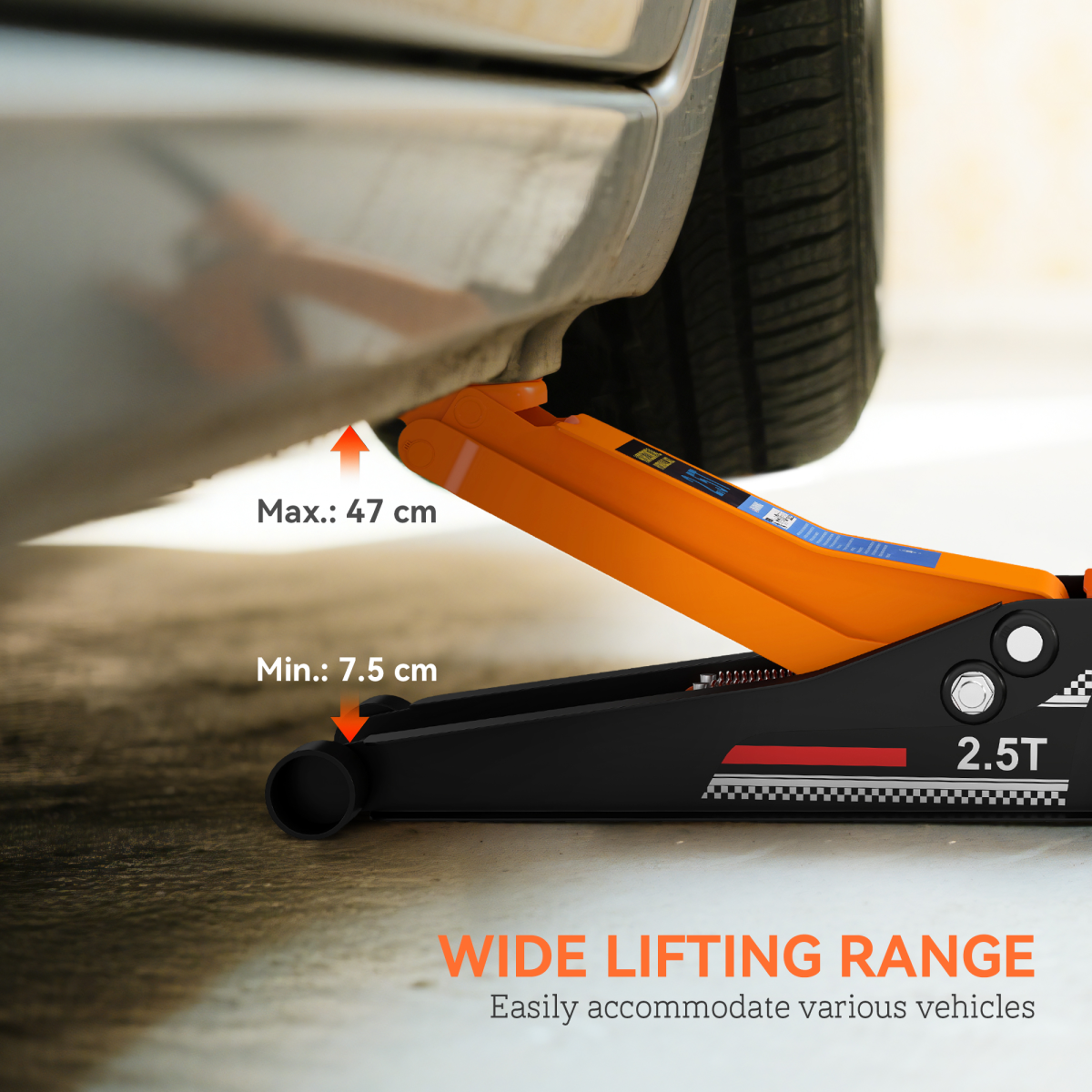 PowerLift 2.5 Ton Low Profile Hydraulic Trolley Jack - Effortless Vehicle Lifts