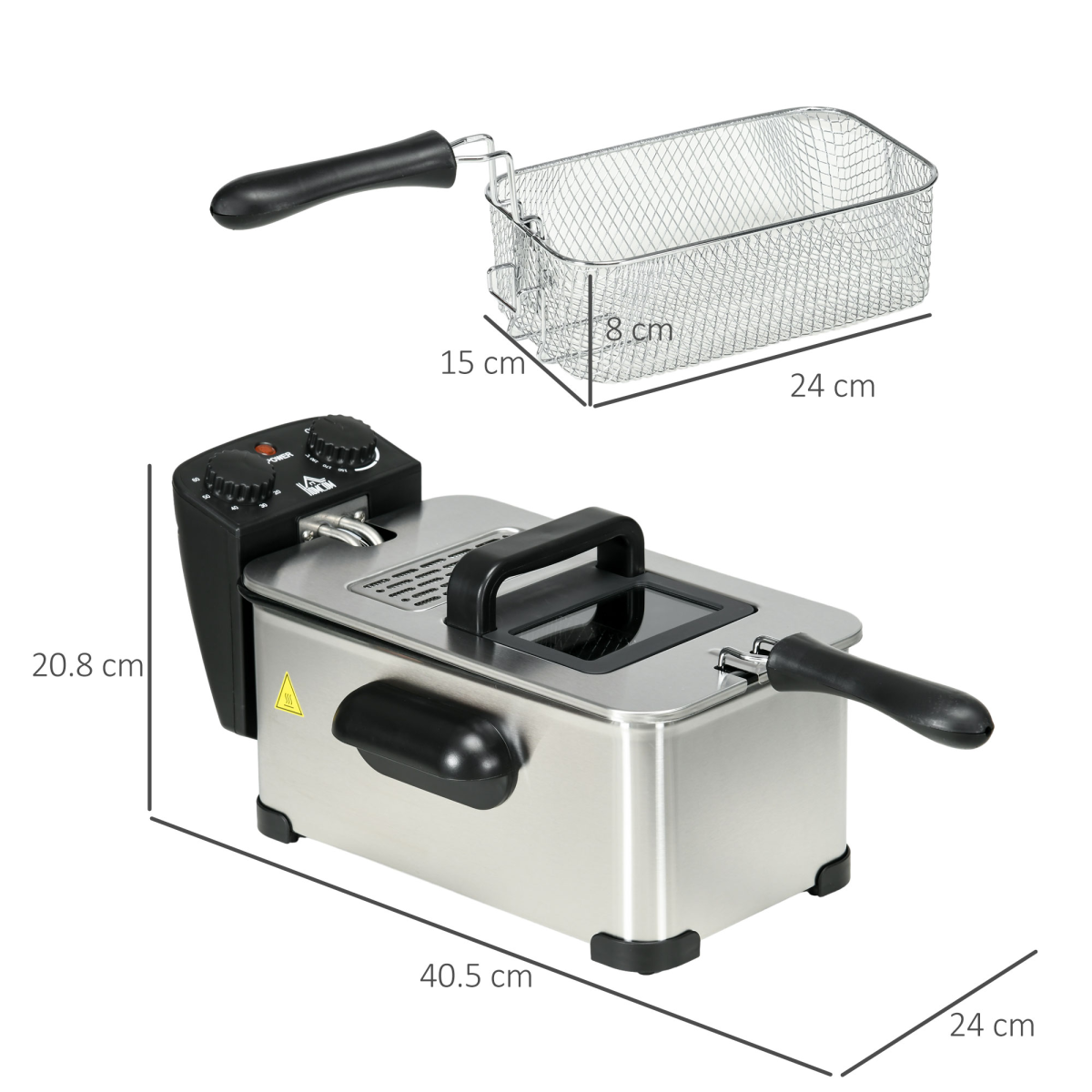 3L Deep Fat Fryer - Transform Your Cooking 2000W Power & Timer