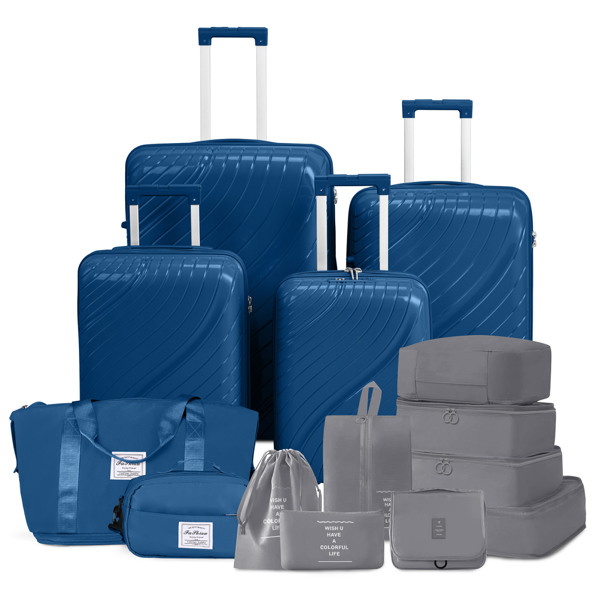 Ultimate 4-Piece Luggage Set: Stylish, Durable & Organized Travel Companion