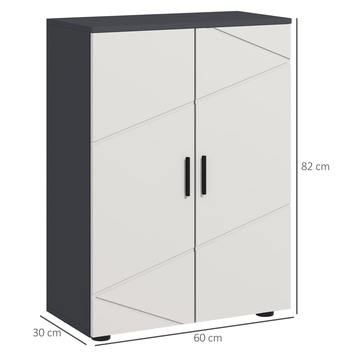 Kleankin Elegant Small Bathroom Storage Cabinet with Soft Close Doors