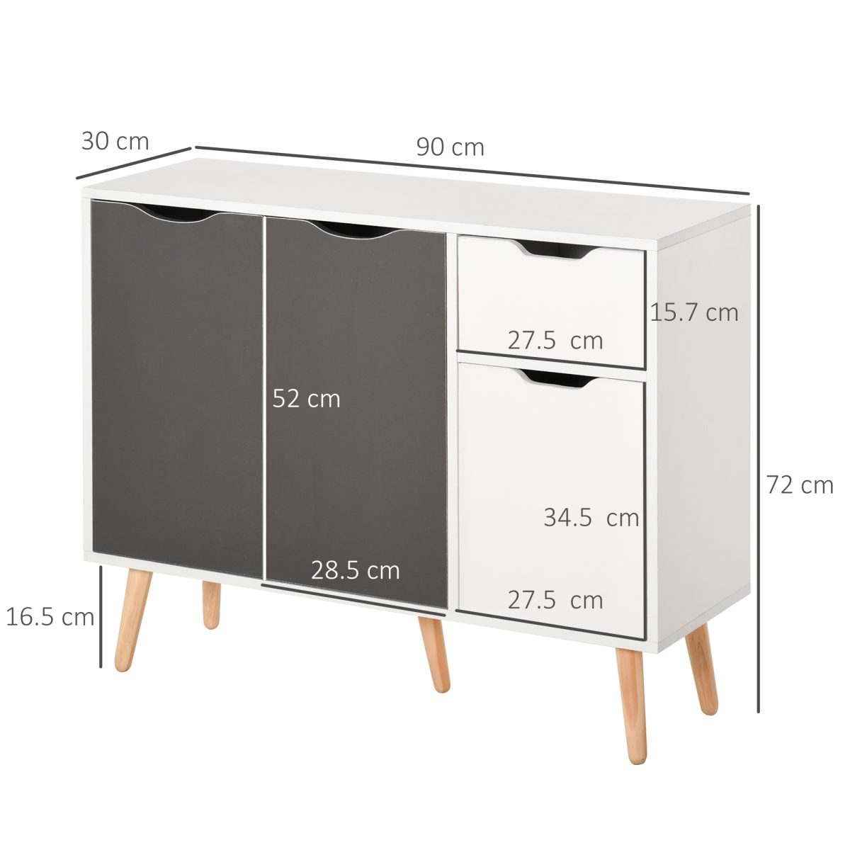 Stylish Multi-Storage Sideboard Cabinet for Home & Office – Space Saver Delight!