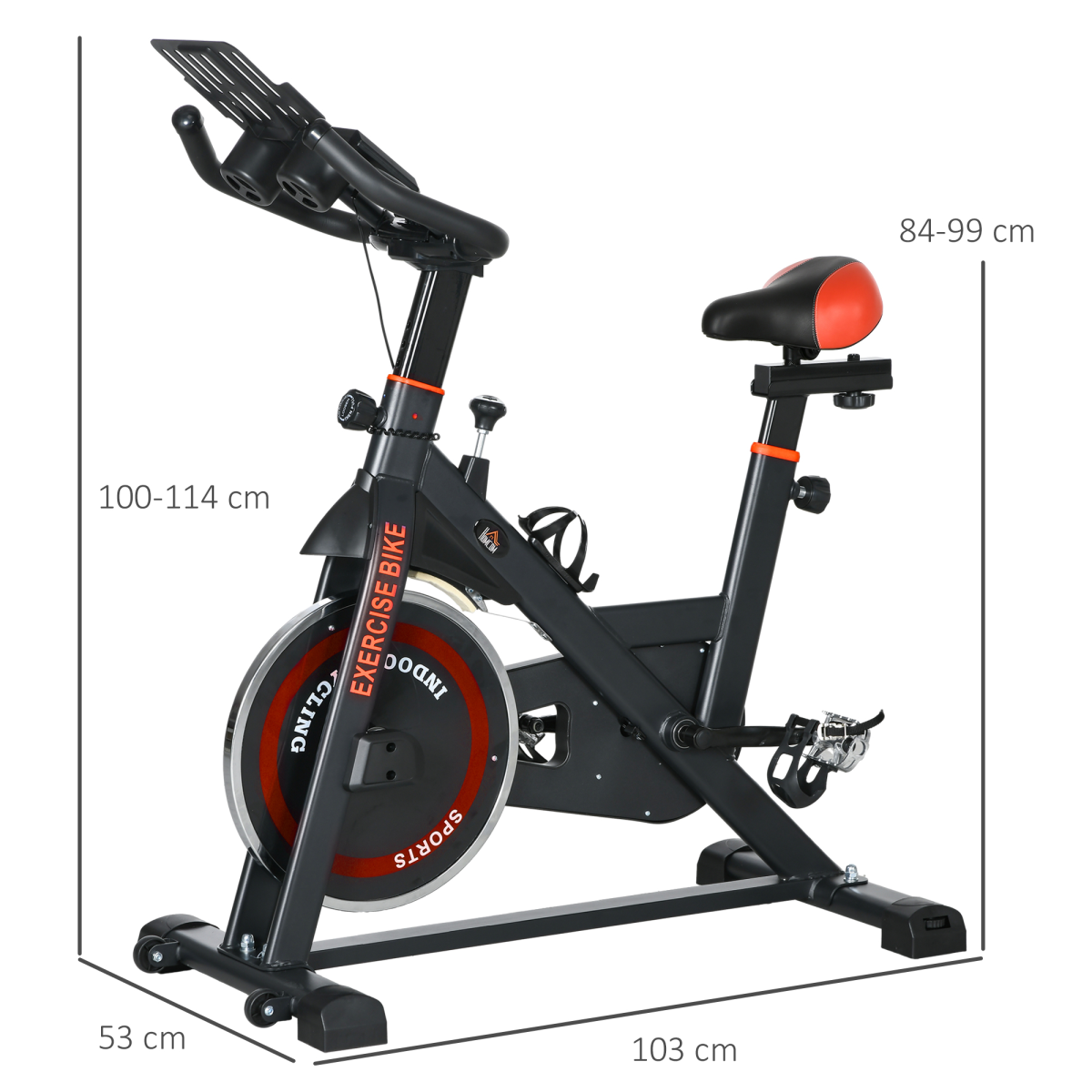 8kg Flywheel Adjustable Exercise Bike - Smooth, Comfortable & Sturdy