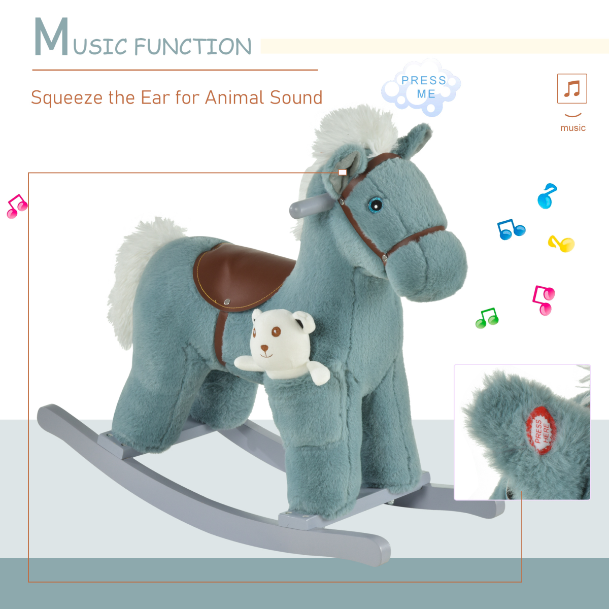 Kids Rocking Horse: Timeless Wooden Ride-On Toy for Safe Fun