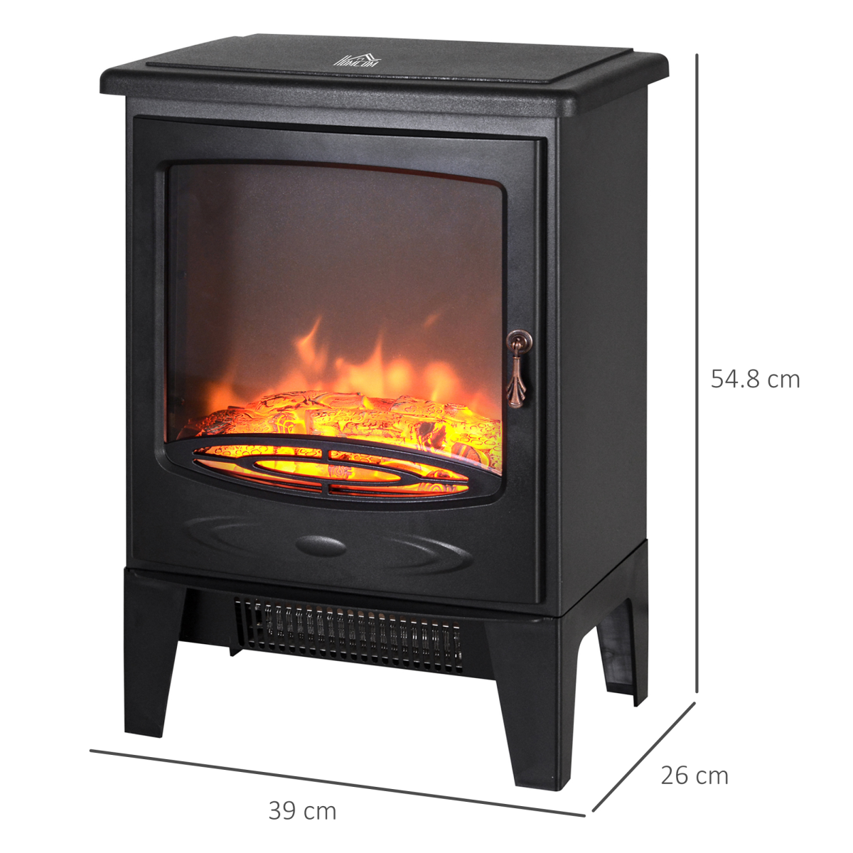 CozyGlow Electric Fireplace: Stylish Freestanding Heater with Faux Flame Effect